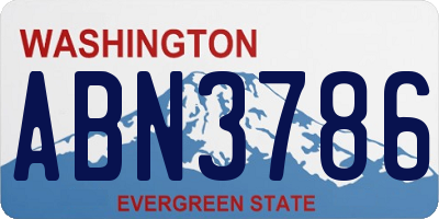 WA license plate ABN3786
