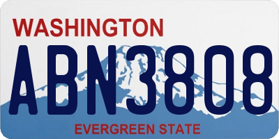 WA license plate ABN3808