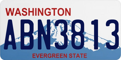 WA license plate ABN3813