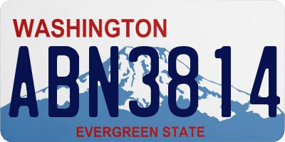 WA license plate ABN3814
