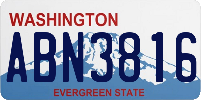 WA license plate ABN3816
