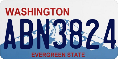 WA license plate ABN3824