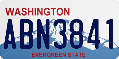 WA license plate ABN3841