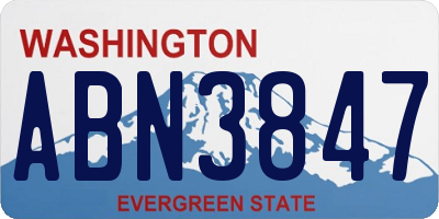 WA license plate ABN3847