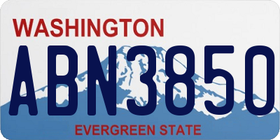 WA license plate ABN3850