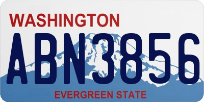 WA license plate ABN3856