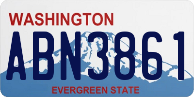 WA license plate ABN3861