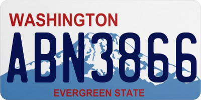 WA license plate ABN3866