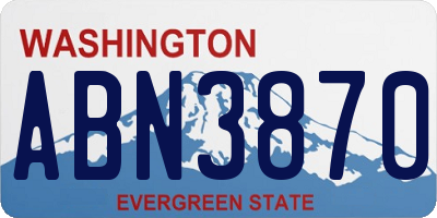 WA license plate ABN3870