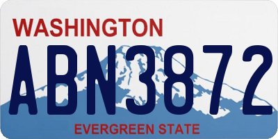 WA license plate ABN3872