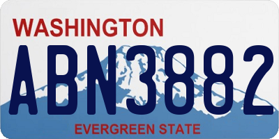 WA license plate ABN3882