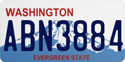 WA license plate ABN3884