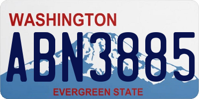 WA license plate ABN3885