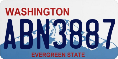 WA license plate ABN3887