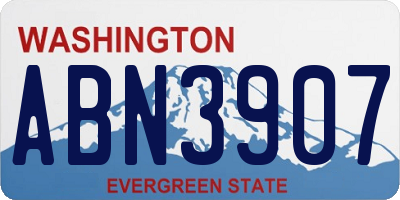 WA license plate ABN3907