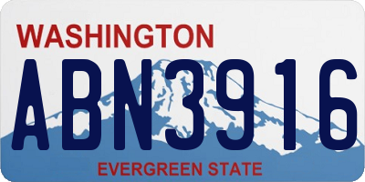 WA license plate ABN3916