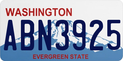 WA license plate ABN3925