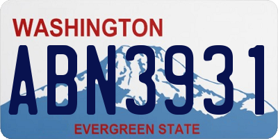 WA license plate ABN3931