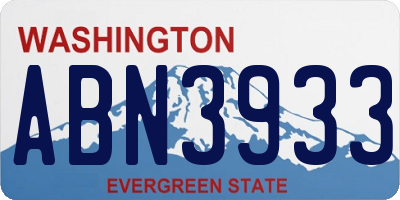 WA license plate ABN3933