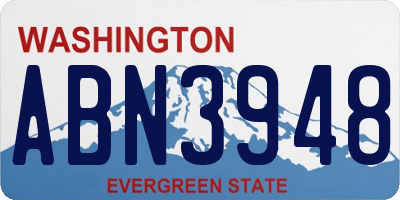 WA license plate ABN3948