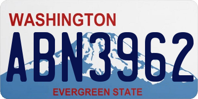 WA license plate ABN3962