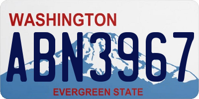 WA license plate ABN3967