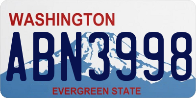 WA license plate ABN3998