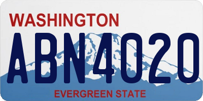 WA license plate ABN4020