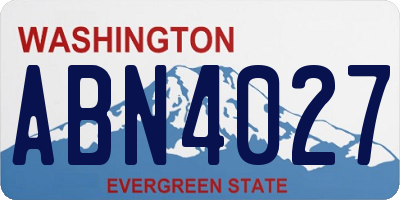WA license plate ABN4027