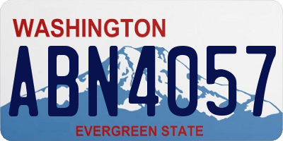 WA license plate ABN4057