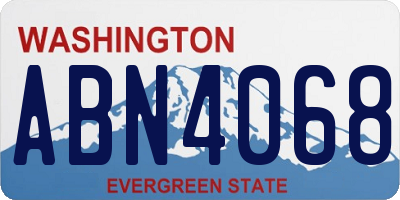 WA license plate ABN4068
