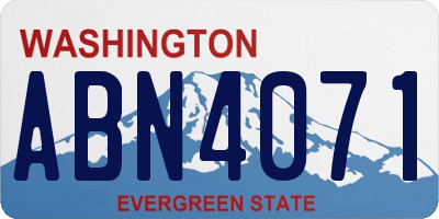 WA license plate ABN4071