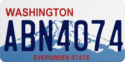 WA license plate ABN4074