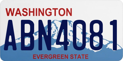 WA license plate ABN4081
