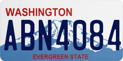 WA license plate ABN4084