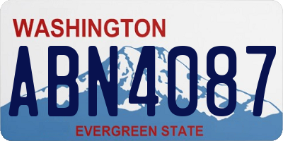 WA license plate ABN4087
