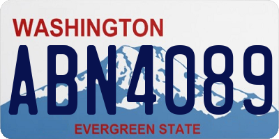 WA license plate ABN4089