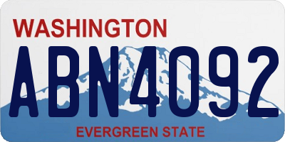 WA license plate ABN4092