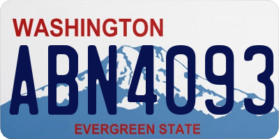 WA license plate ABN4093