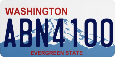 WA license plate ABN4100