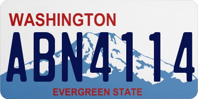 WA license plate ABN4114