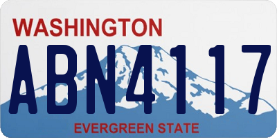 WA license plate ABN4117