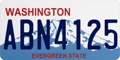 WA license plate ABN4125