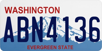 WA license plate ABN4136