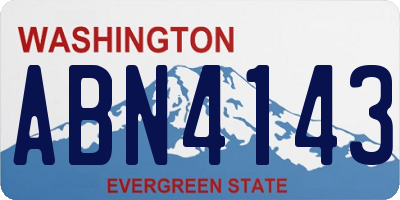 WA license plate ABN4143