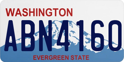 WA license plate ABN4160