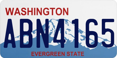 WA license plate ABN4165