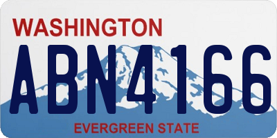 WA license plate ABN4166