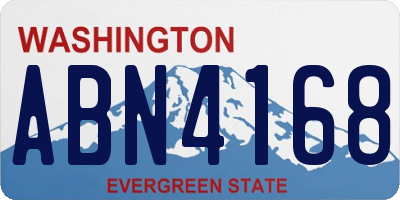 WA license plate ABN4168