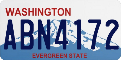 WA license plate ABN4172